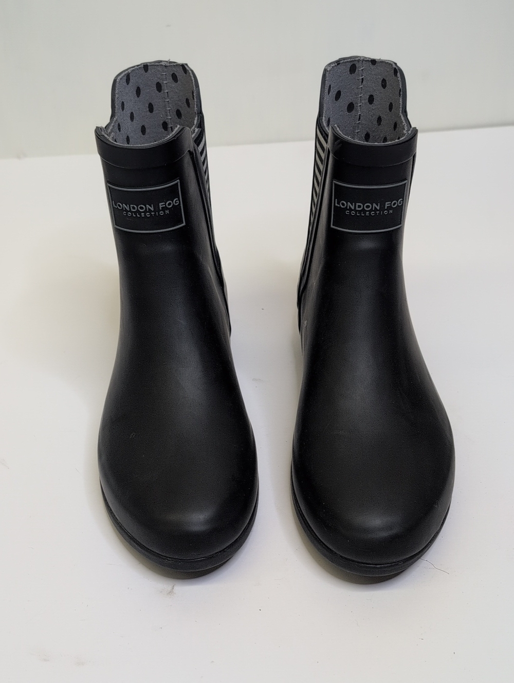 London Fog Black Chelsea-Style Waterproof Ankle Boots